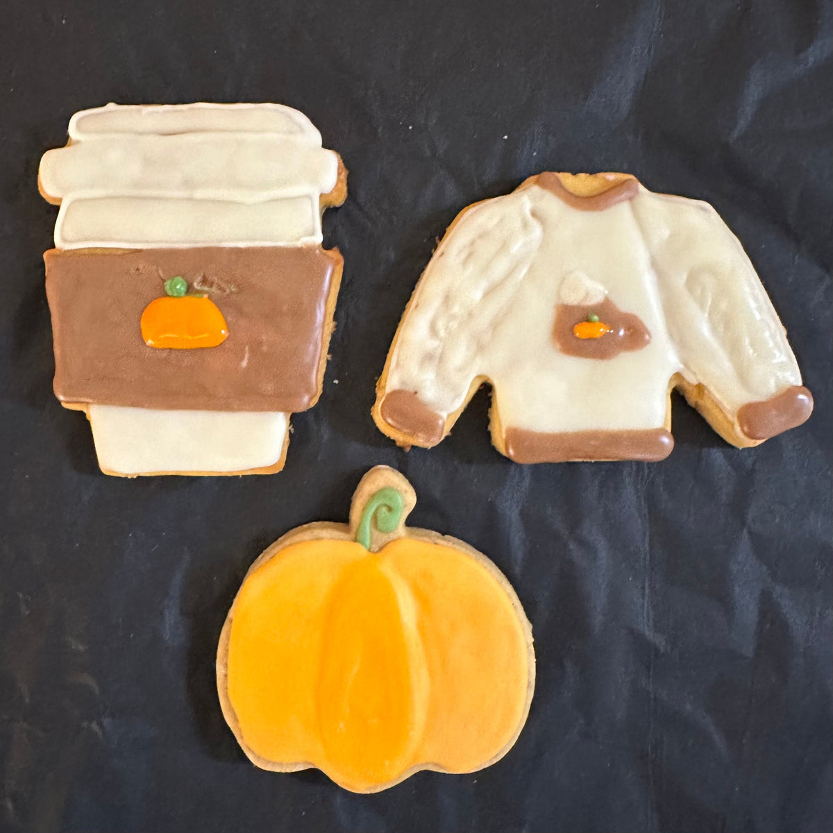 Pumpkin Spiced Latte dog biscuit set with cup, sweater and pumpkin