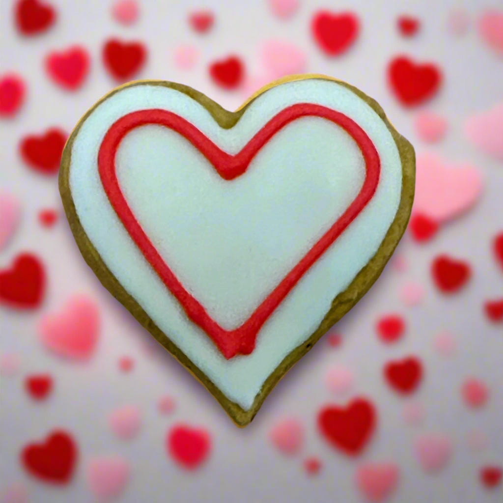 Handmade Large Love Heart dog biscuit