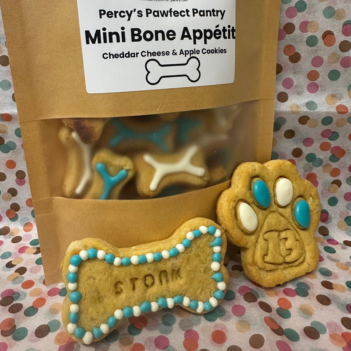 Little Treat Feast Bundle with personalised dog biscuits and Mini Bone Appetit