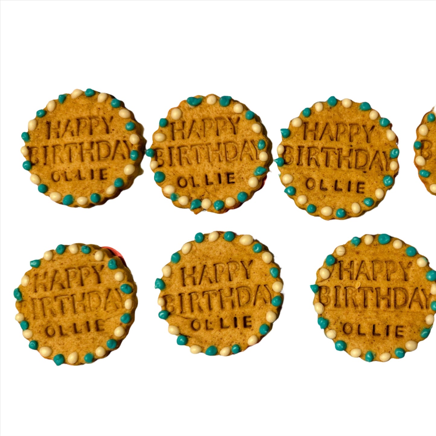 Happy Birthday Round Personalised Biscuits