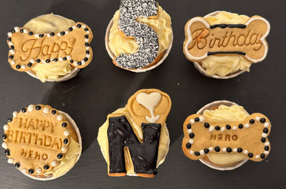 Pupcakes topped with Personalised Biscuits