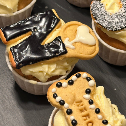 Pupcakes topped with Personalised Biscuits