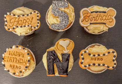 Pupcakes topped with Personalised Biscuits