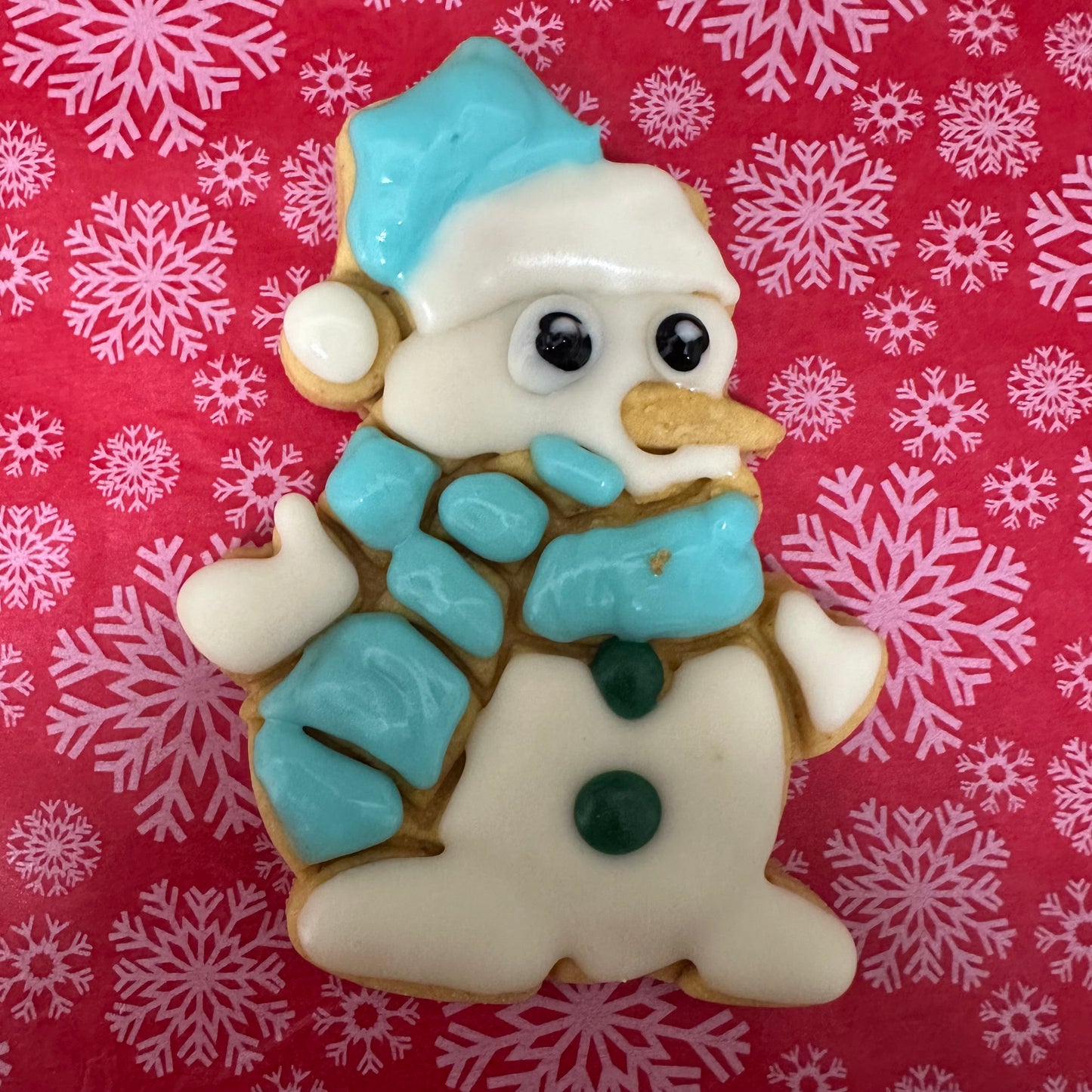 Cheeky Snowman Biscuit