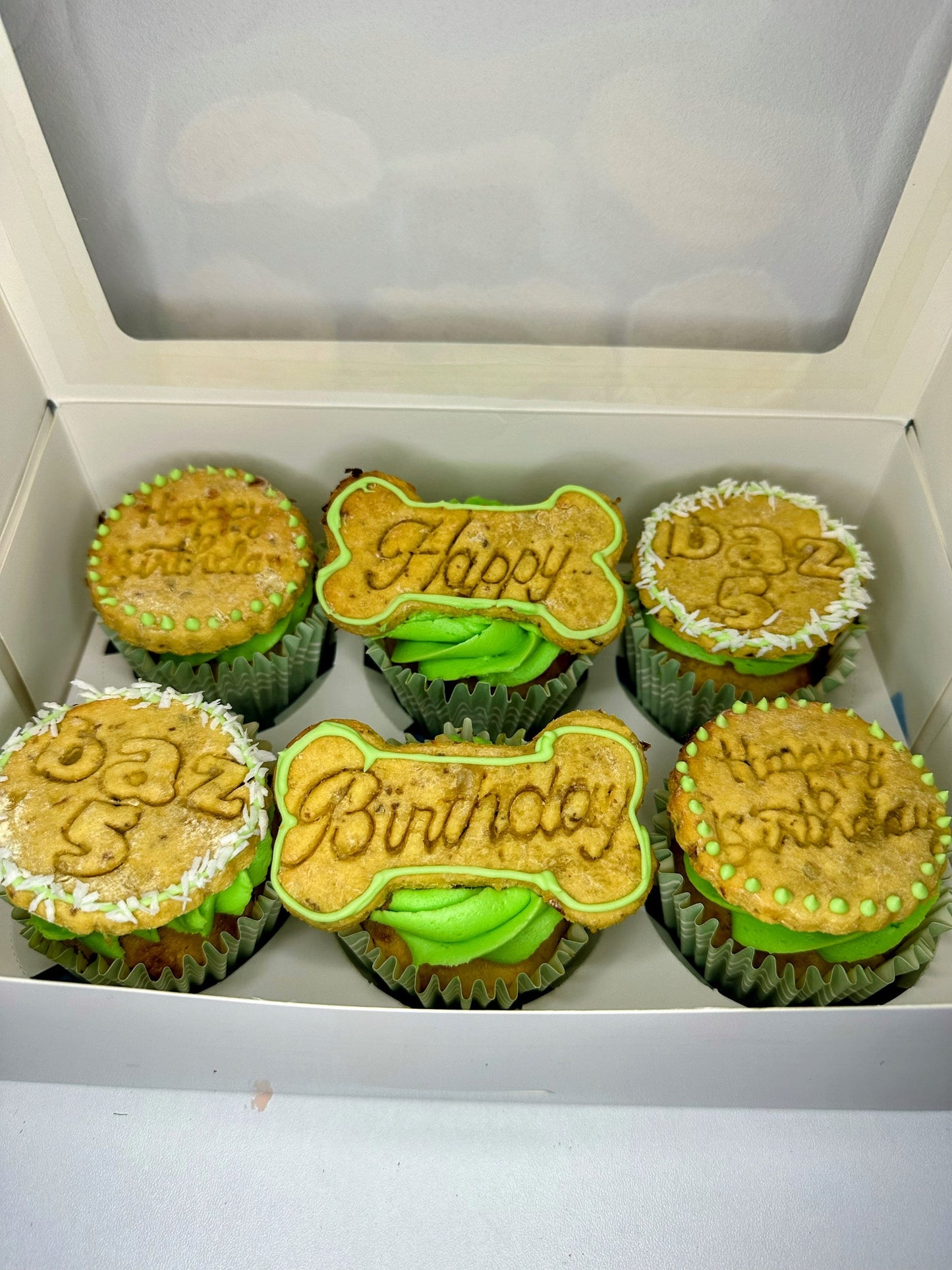 Pupcakes topped with Personalised Biscuits