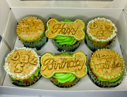 Pupcakes topped with Personalised Biscuits